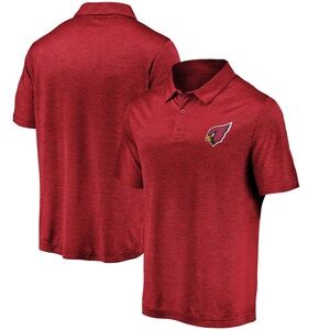 Men's Fanatics Cardinal Arizona Cardinals Striated Primary Logo Polo